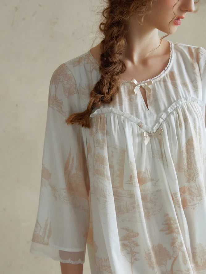 Timeless Reverie Toile Nightgown