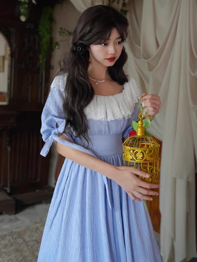 Dreamy Vintage Balloon Sleeve Dress