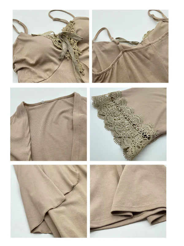 Curvy Fairytale Lace Trim Dress