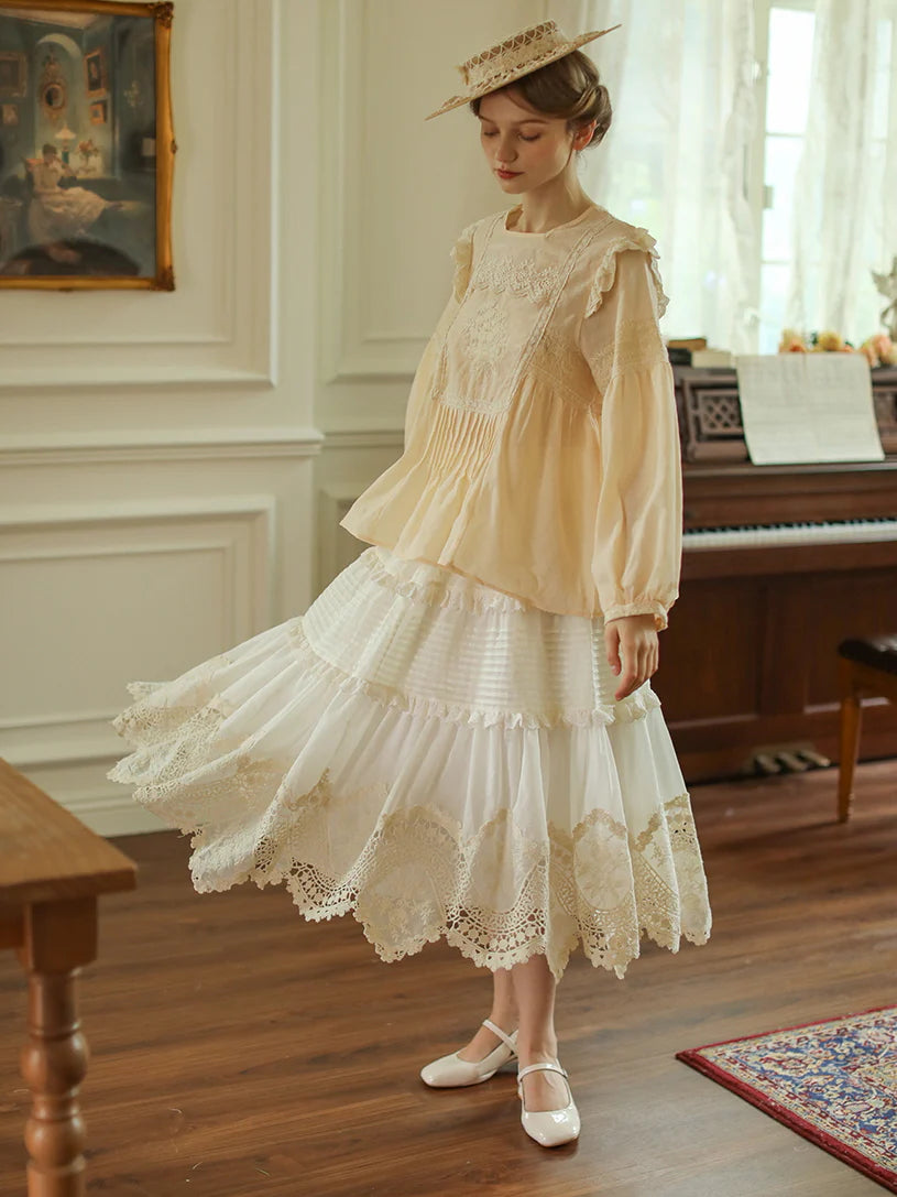 Lucy's Vintage Lace Elegance Skirt