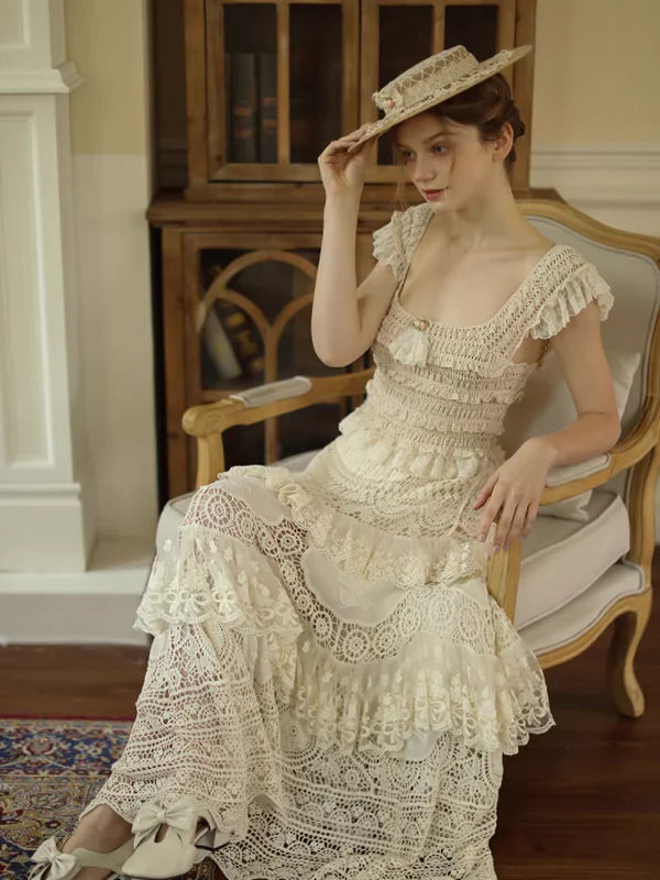 Vintage Charm Cotton Frill Top