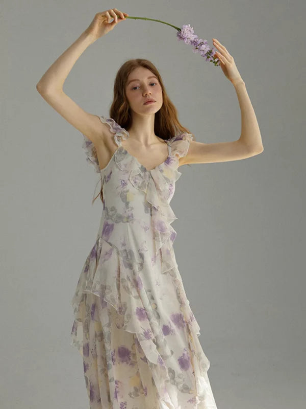 Purple Blossom Fairy Frill Dress