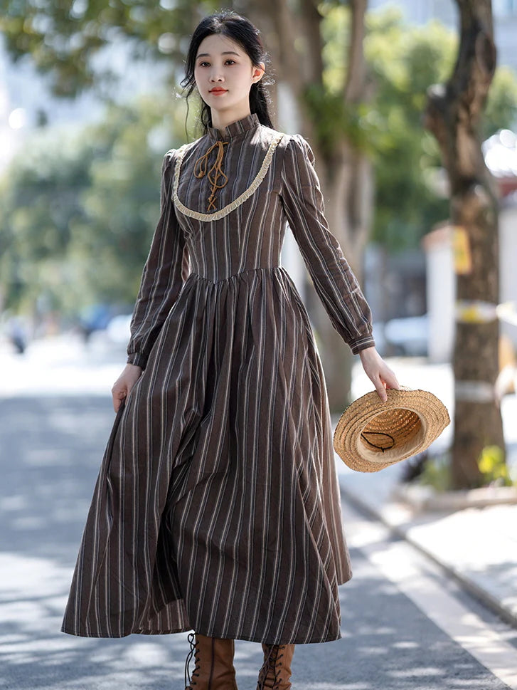 Charlotte's Breezy Brown Stripe Dress