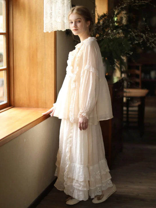 Forest Whisper Embroidered Ramie Skirt