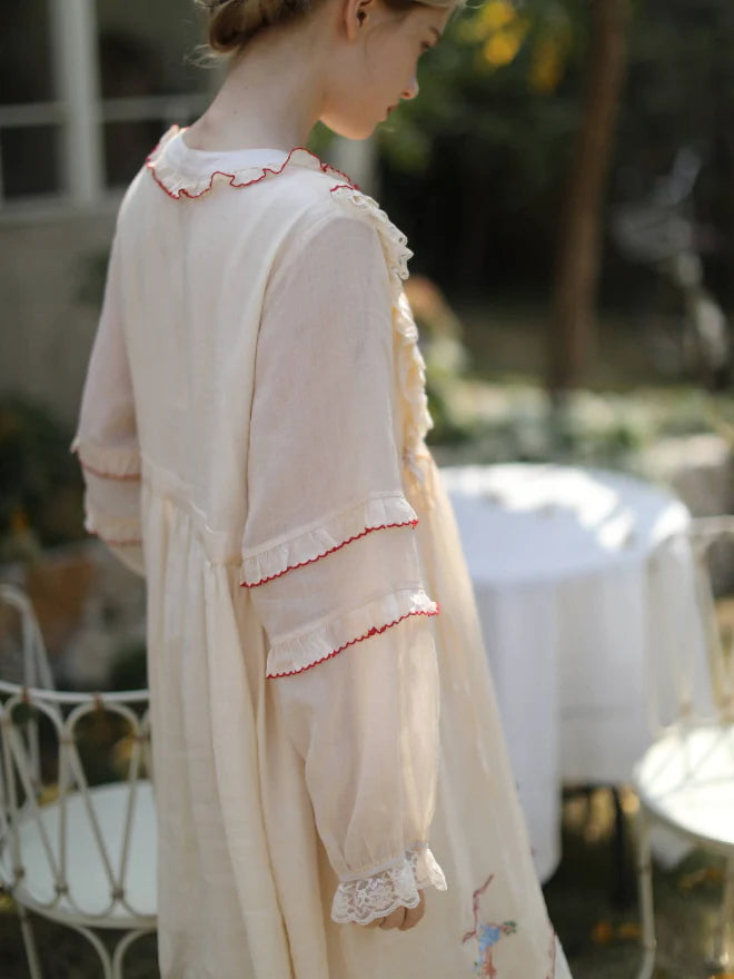 Ramie Embroidered Garden Dress