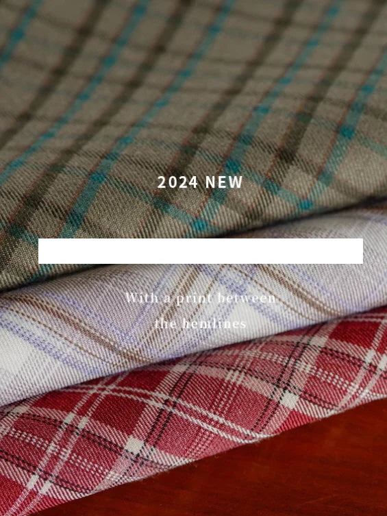 Vintage Plaid Wrap Purple Checkered Skirt