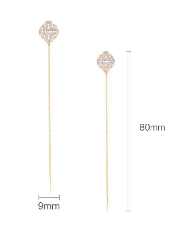 Gray Drop Pearl Surgical Earrings