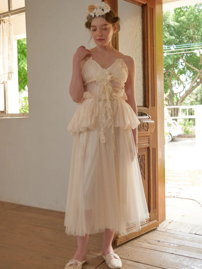 Ivory Bloom Corset Top and Skirt