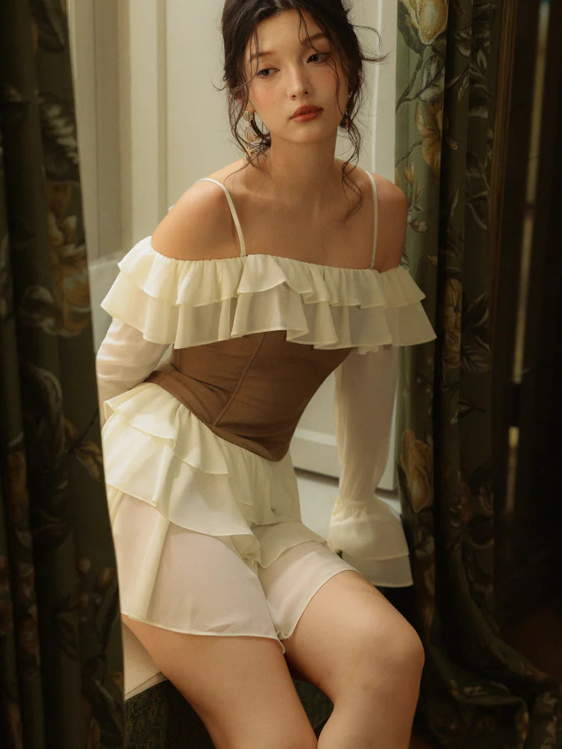 Fairytale Ruffle Corset Mini Dress