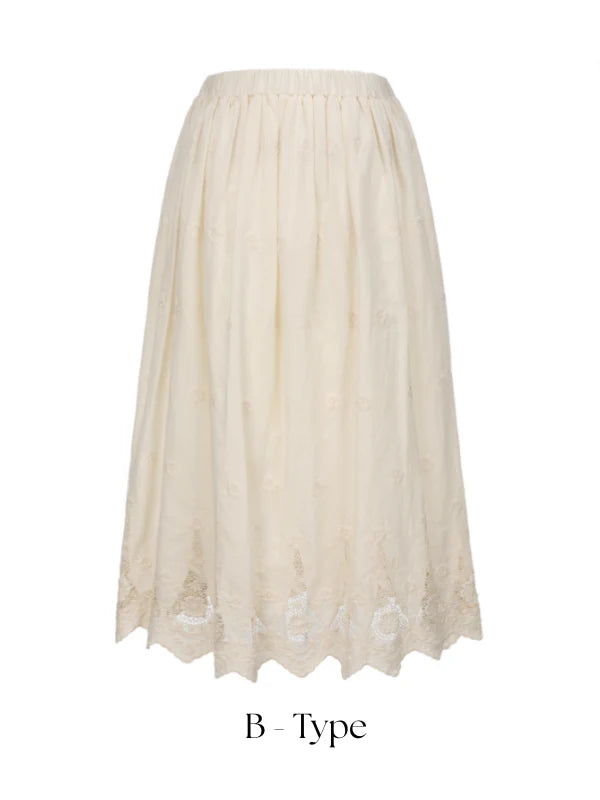 Lace Garden Cotton Petticoat Skirt