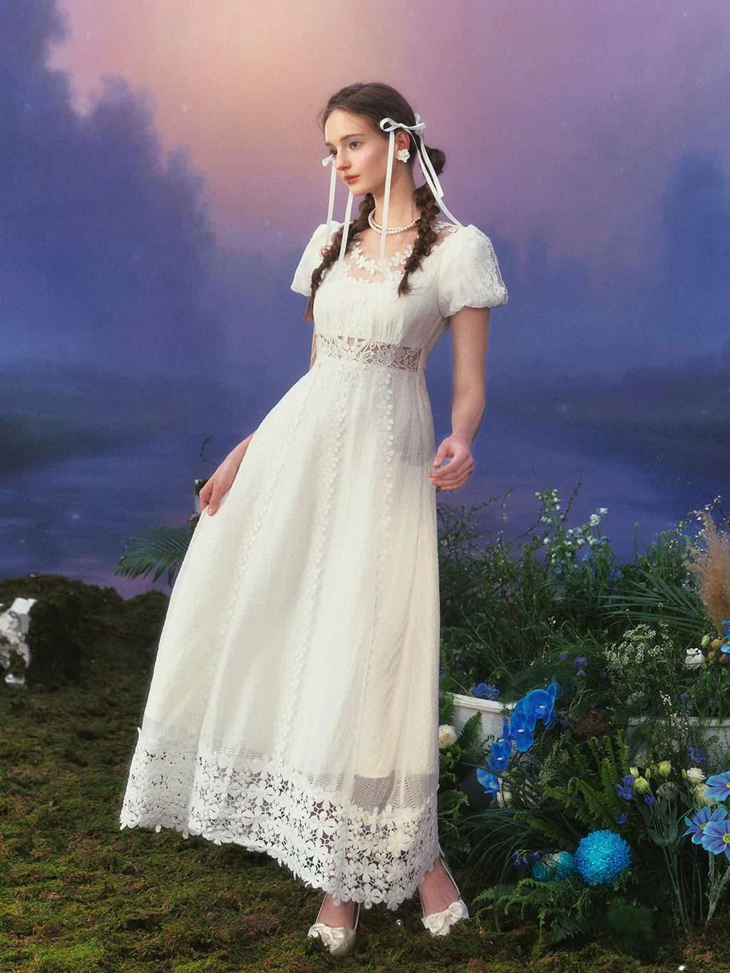 Royal Court Lace Cutout Gown