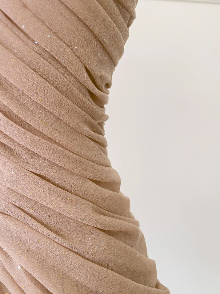 Glitter Blossom Embellished Mini Dress