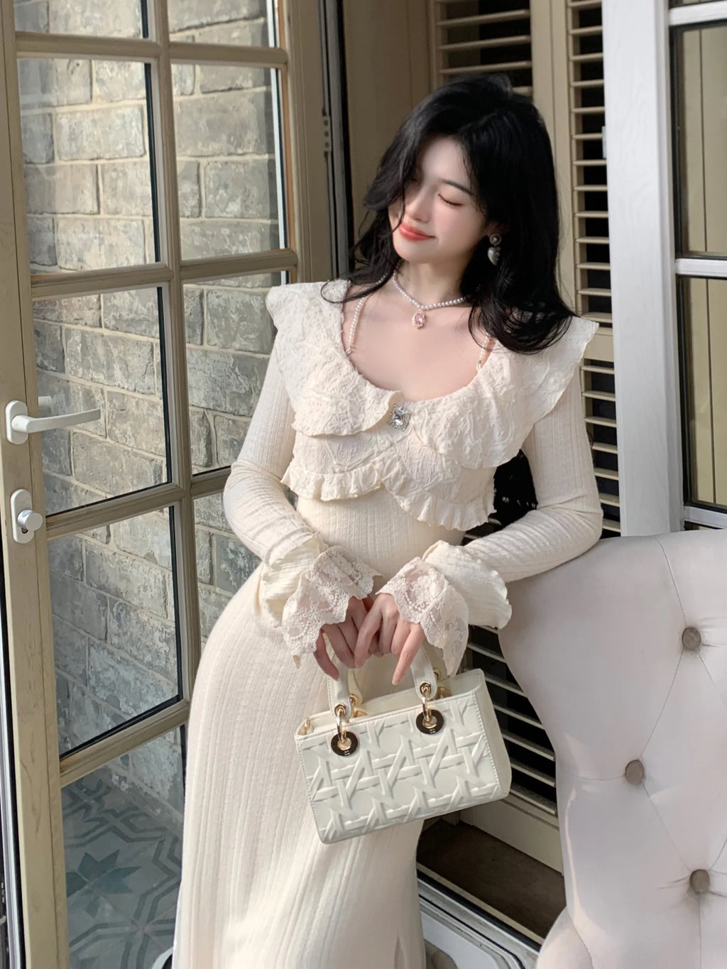 Princess Ruffle Lace Elegance Gown