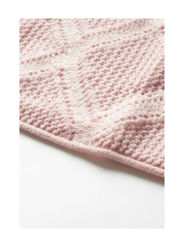 Blush Diamond Knit Loose Sweater