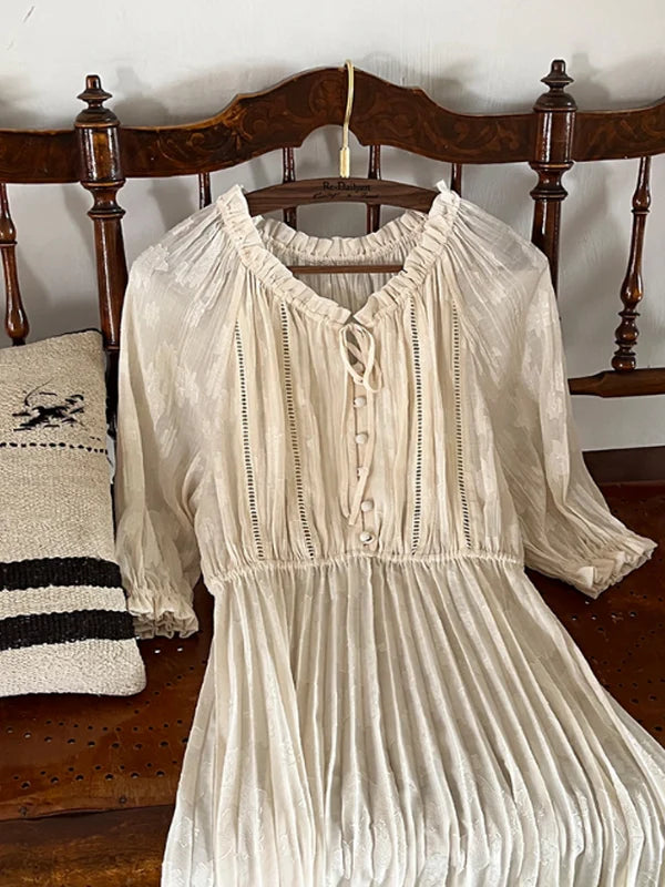 The Creamy Elegance Dress