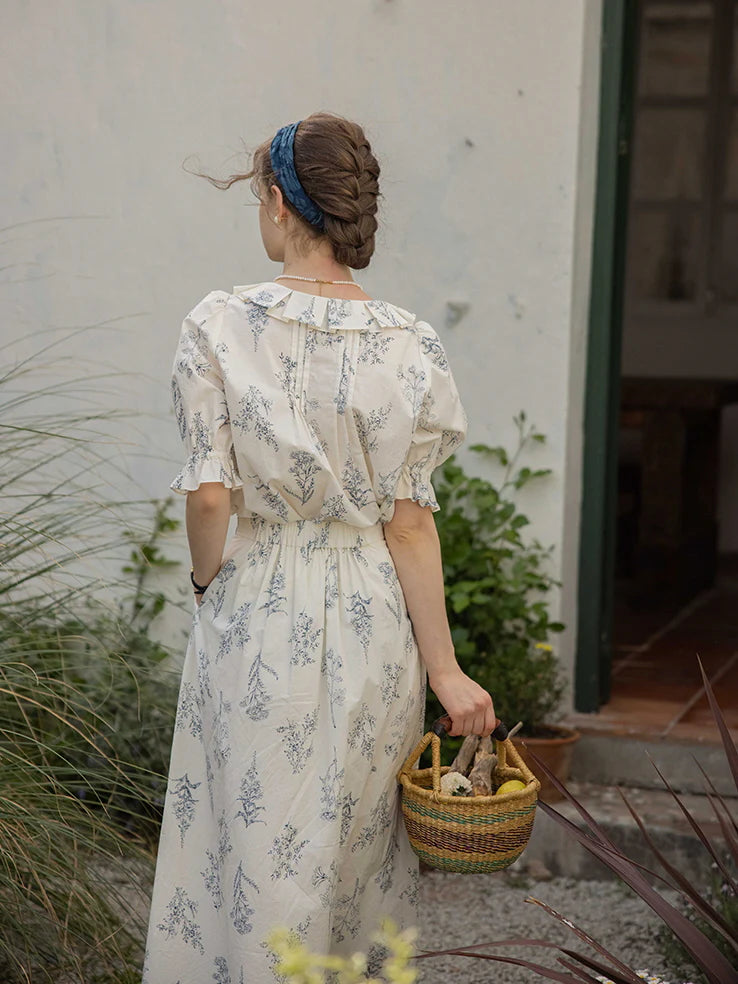 Emma's Sky Blossom Cottage Skirt