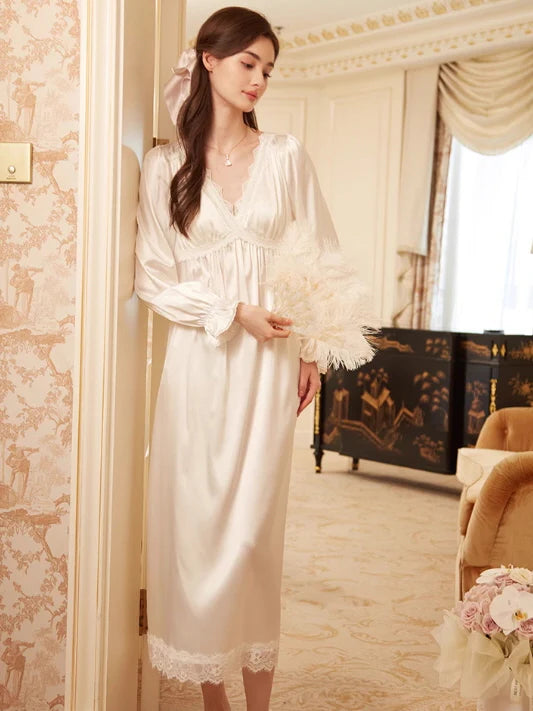 Princess Silky Lace Trim Nightgown