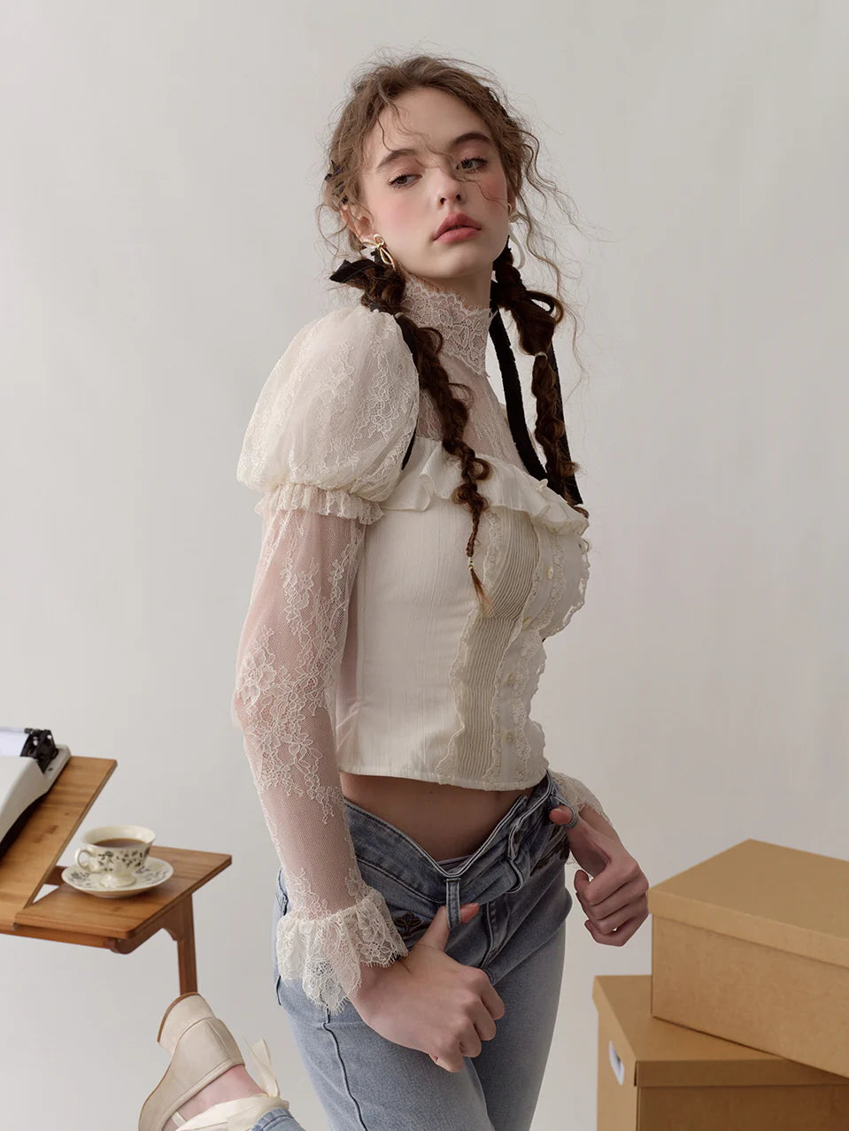 Coquette White Lace Dream Blouse