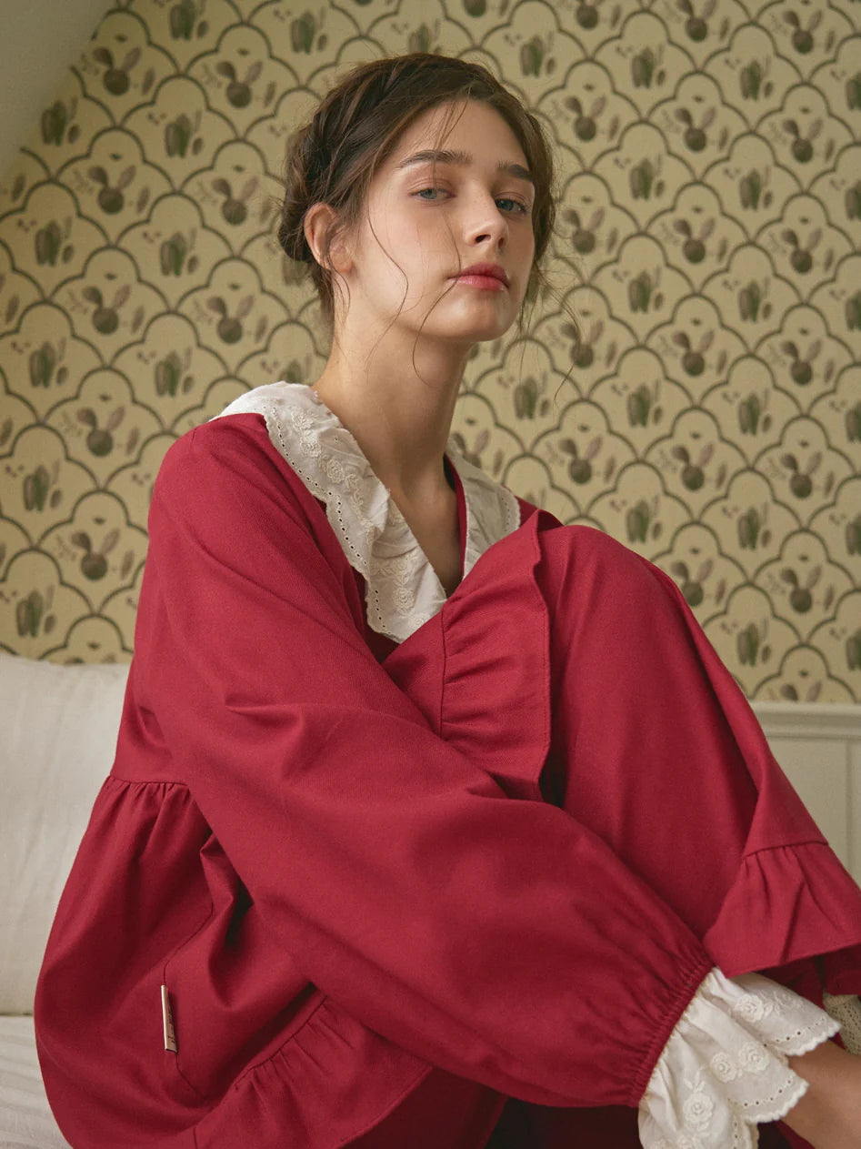 Vintage Rose Lace Pajama Set