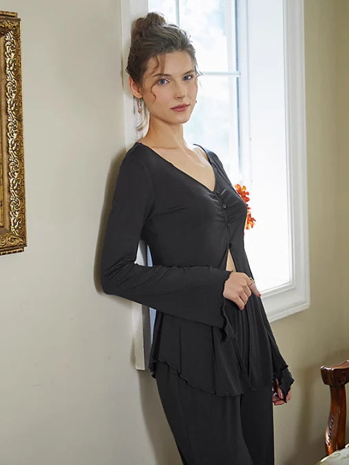 Black Elegance Pajama Set