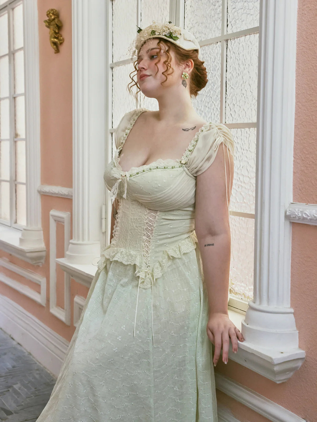 Ethereal Lace Coquette Dress