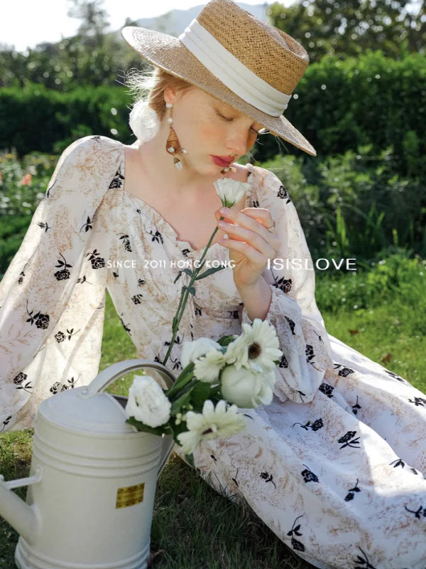 Summer Garden Flower Print Dress