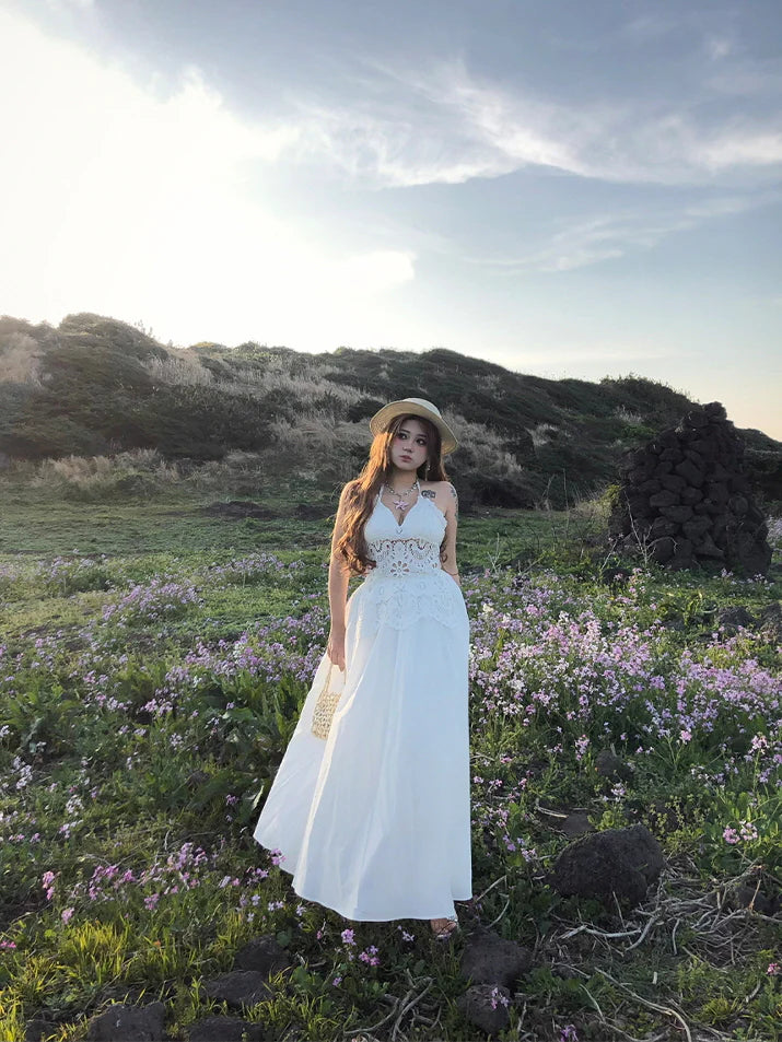 Sunlit Meadow Eyelet Lace Dress