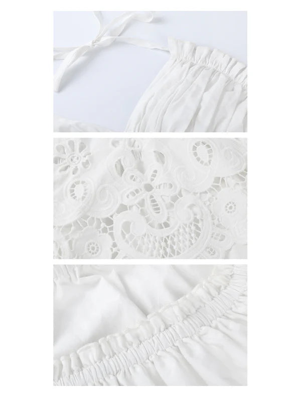 Sunlit Meadow Eyelet Lace Dress