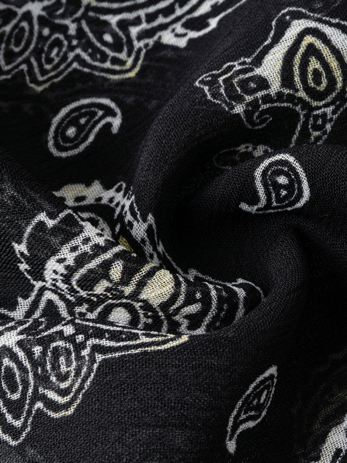 Black Ruffle Camisole & Paisley Maxi Skirt