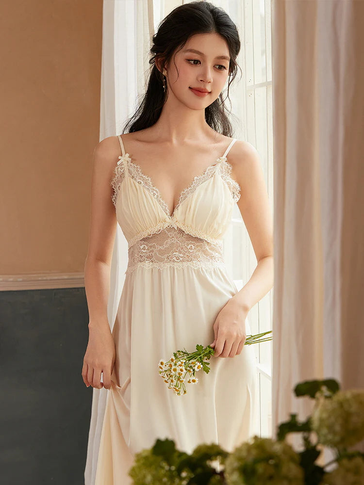 Grace's Lace Delight Nightgown Set