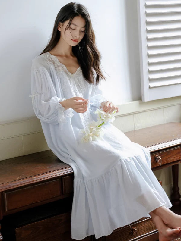 Morning Lace Long Nightgown