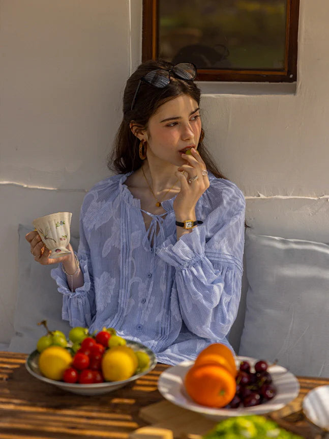 Whispering Meadow Cotton Blouse