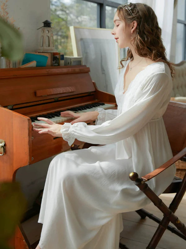 Pure White French Vintage Nightgown