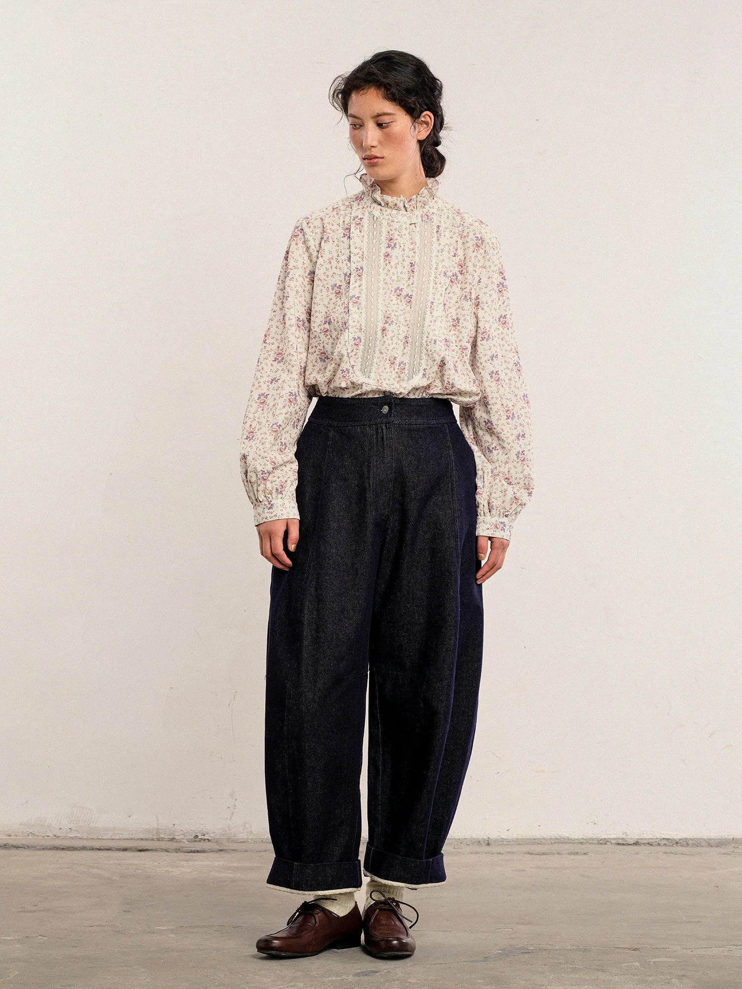 Winter Floral Lace Blouse