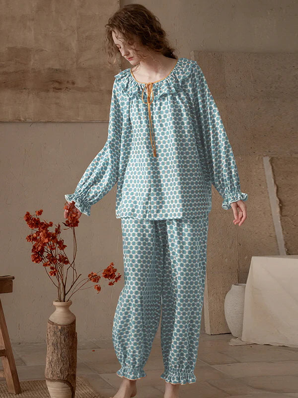 Vintage Polka Dot Pajama Set