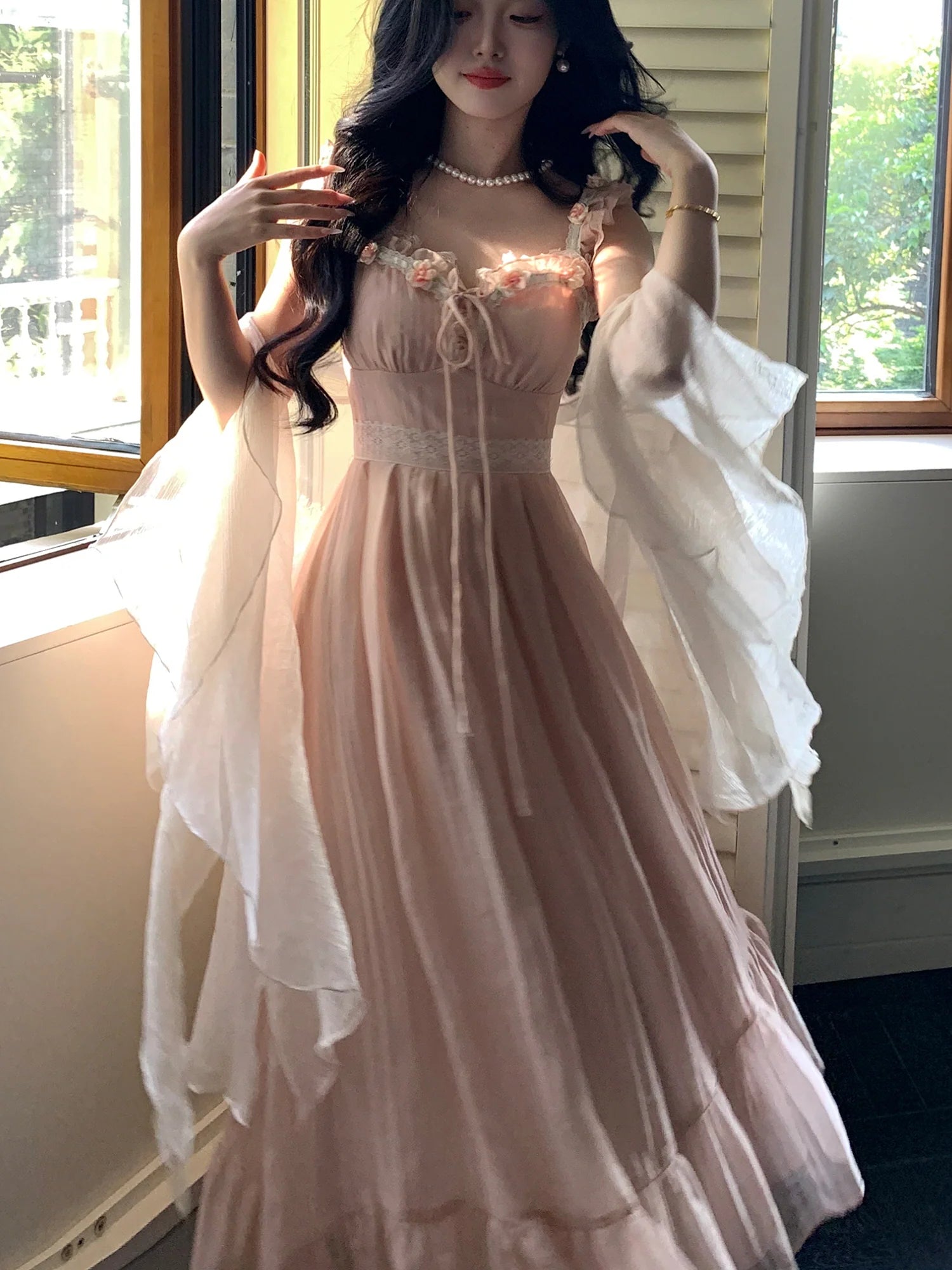 Blush Blossom Fairycore Dress