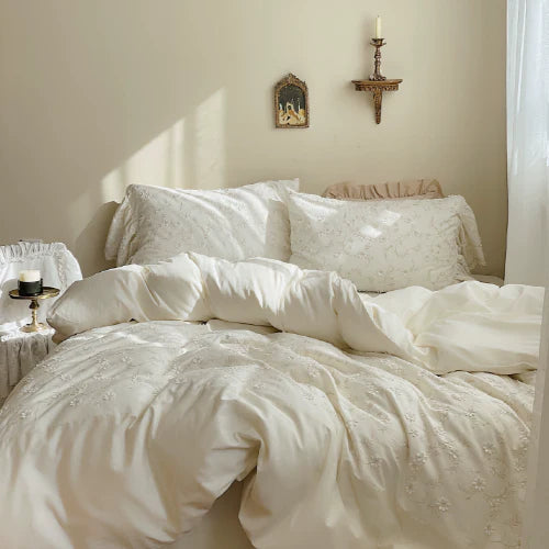 Floral Embroidery Haven Bedding Set