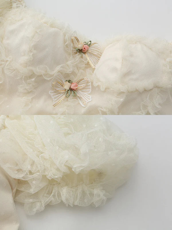 Ivory Princess Garden Ruffle Dress