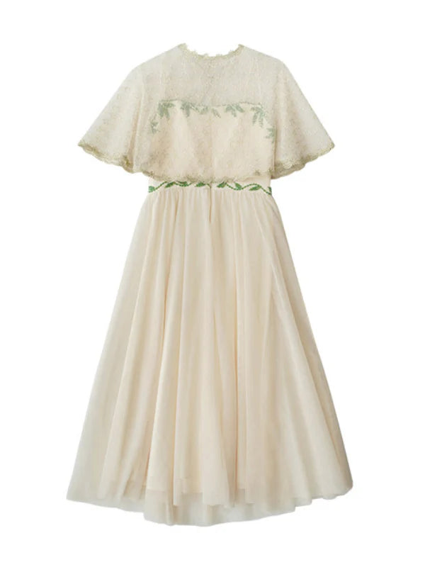 Strawberry Garden Vintage Embroidered Dress