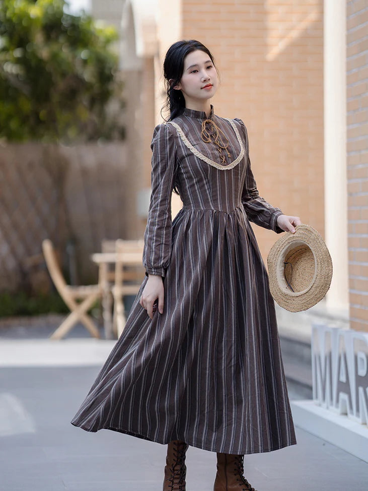 Charlotte's Breezy Brown Stripe Dress