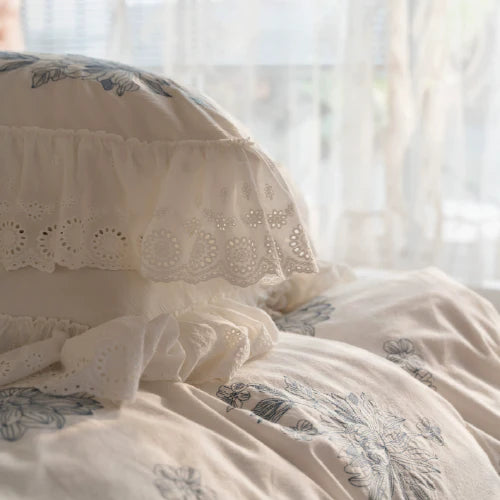 Lace Floral Fragrance Bedding Set