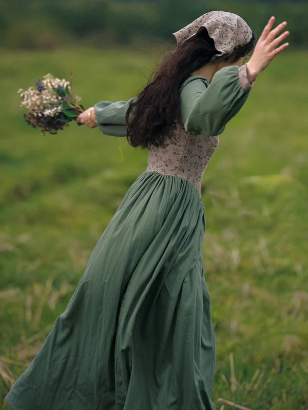 Meadow Whisper Floral Corset Dress