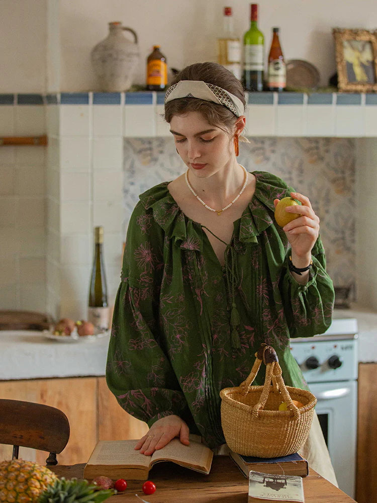 Lily's Cottage Charm Green Blouse