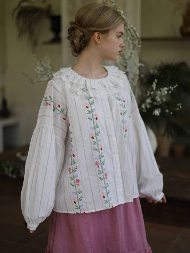Striped Meadow Bloom Blouse