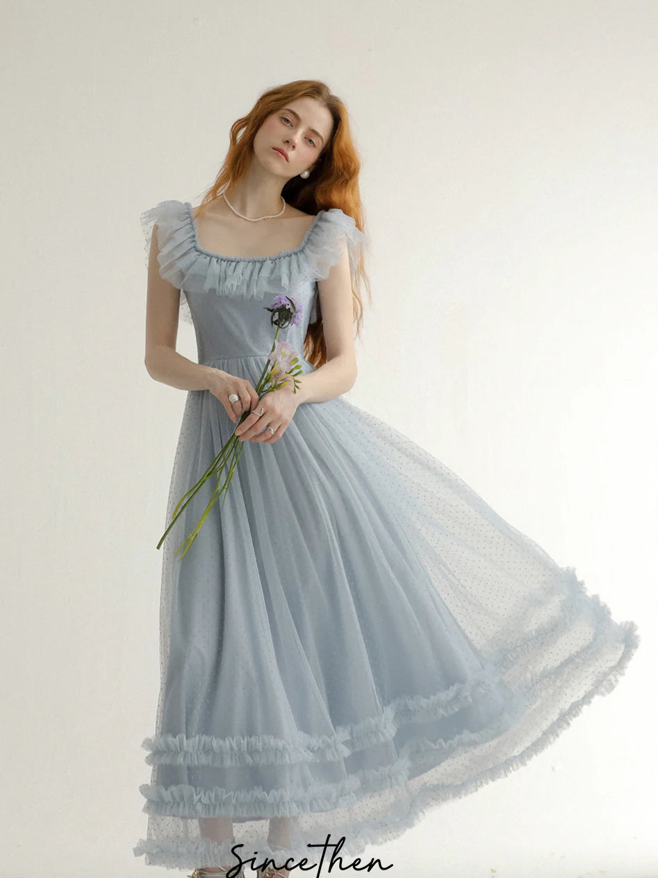 Fairy Ruffle Light Blue Tulle Dress