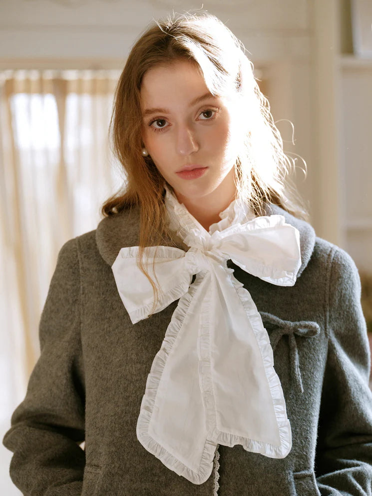 Victorian Lace Trim Bow-Tie Blouse