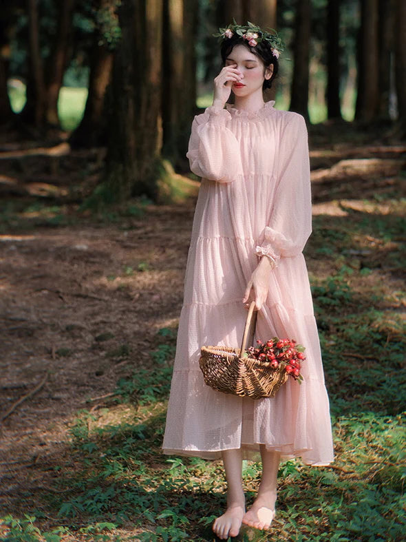 Fairy Blossom Light Pink Tiered Dress
