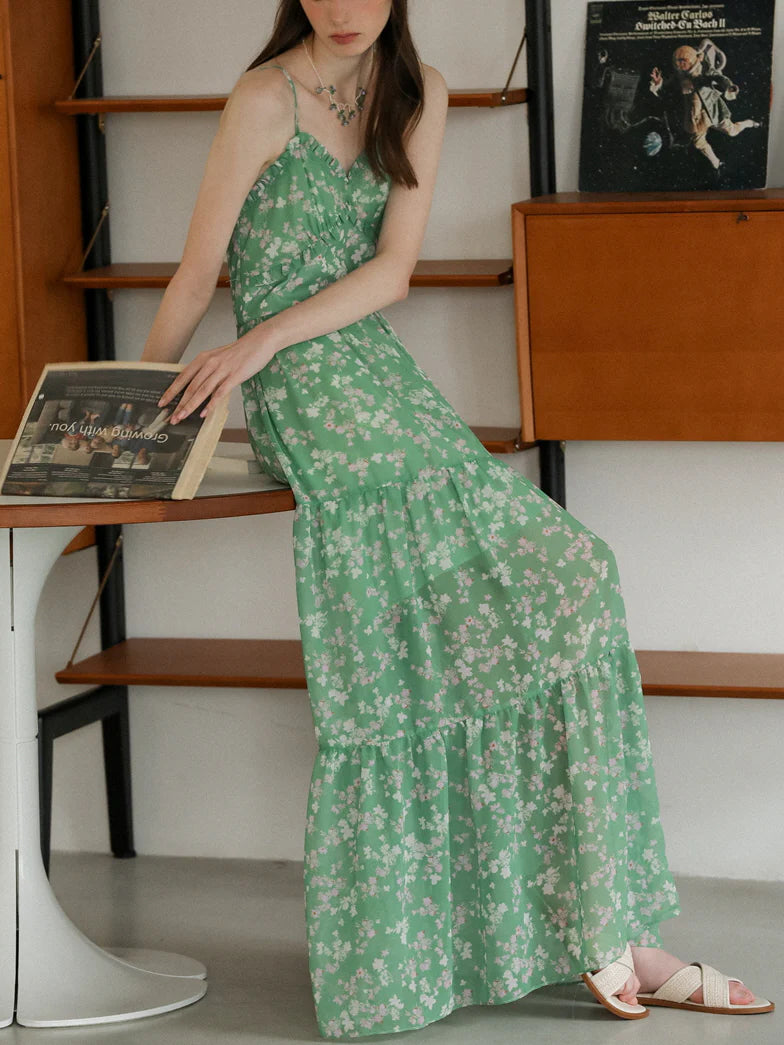Emily's Verdant Blossom Dress