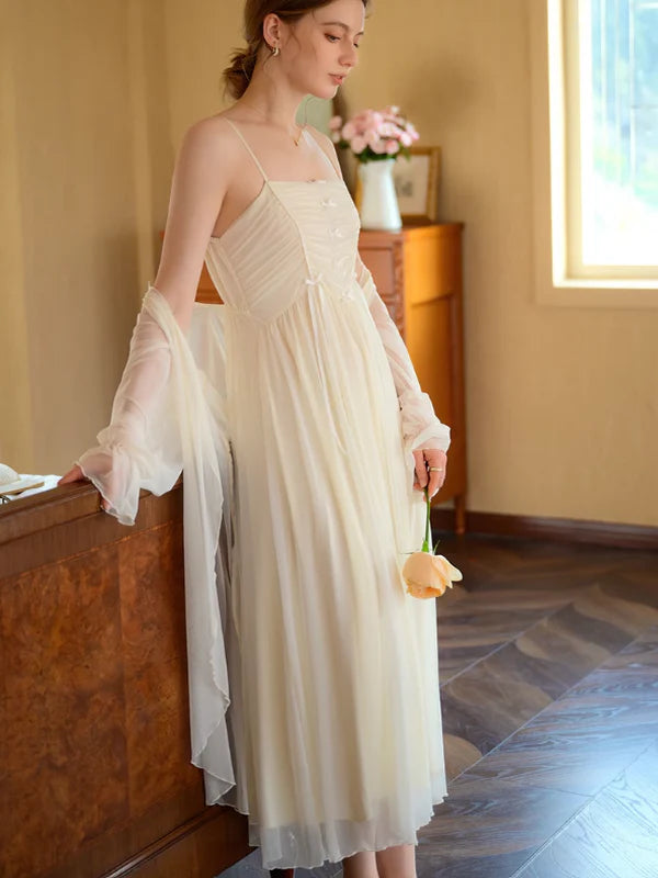 Whispering Yellow Ribbon Nightgown Set