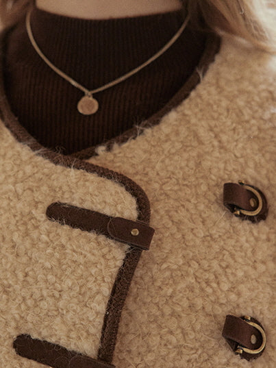 Cozy Bouclé Wool Toggle Jacket
